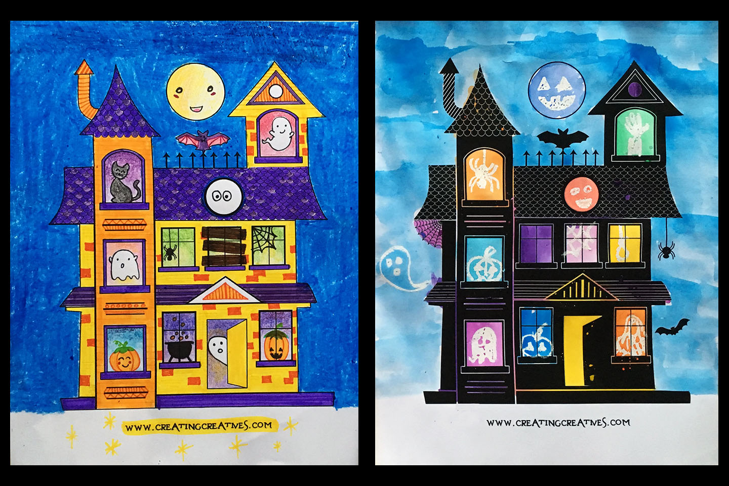 haunted house painting