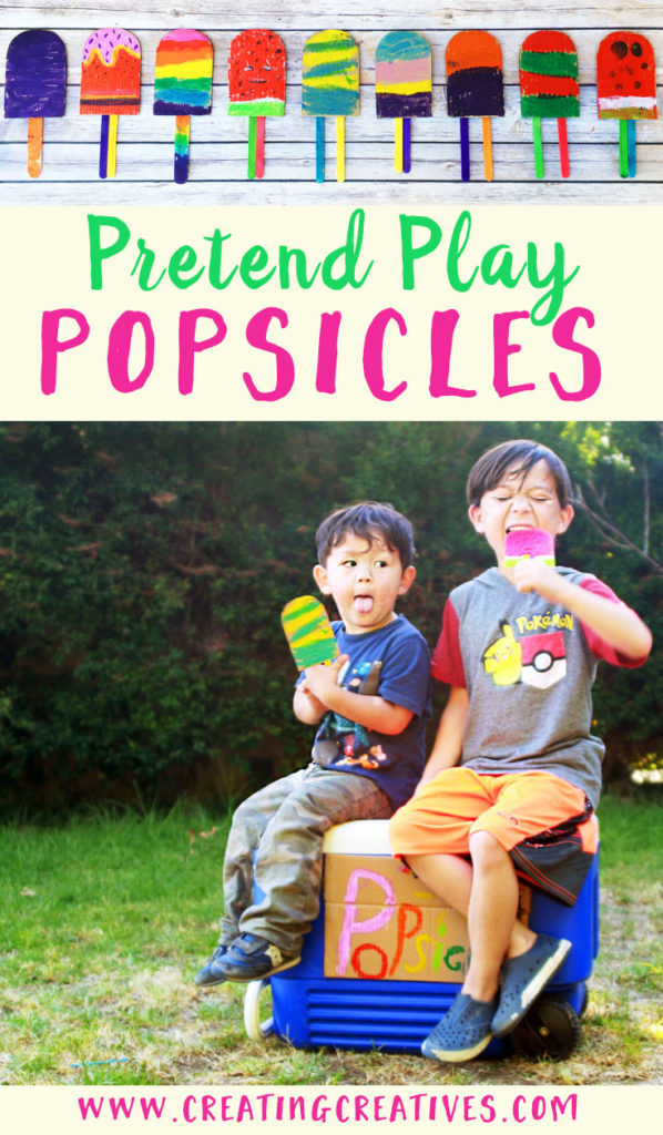 Cardboard Popsicle Craft / Pretend Play Popsicles #popsicles #pretendplay #popsiclecraft