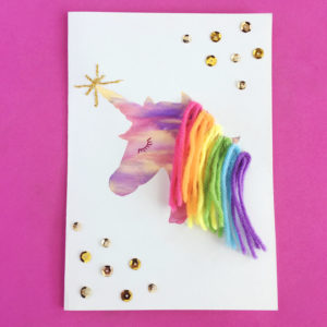Finished Unicorn card