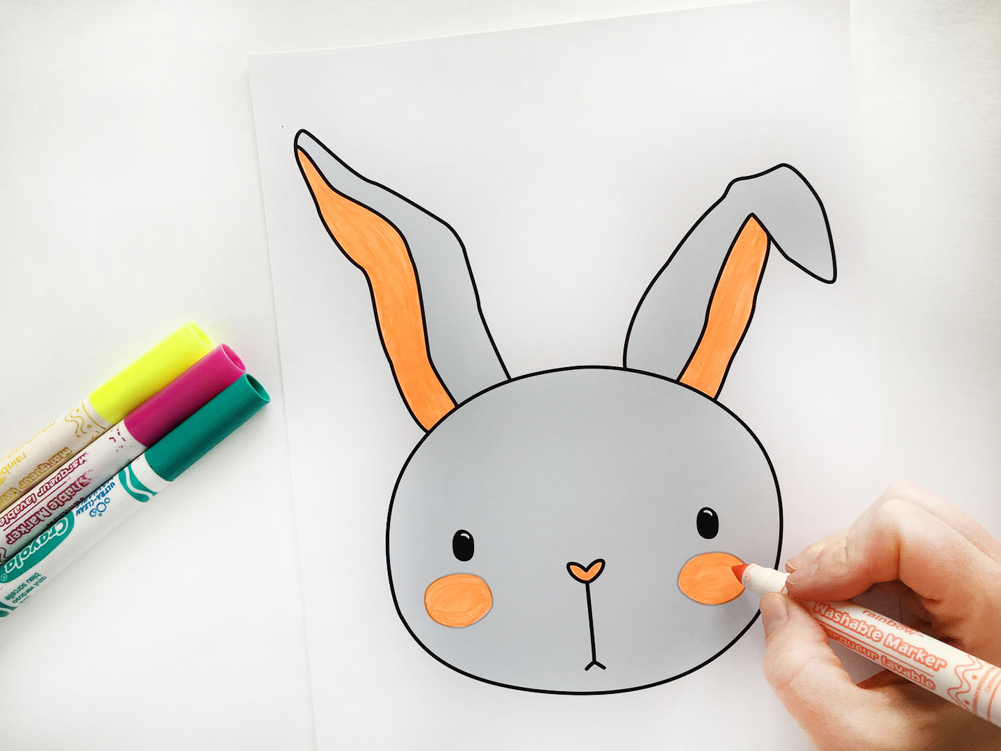 Bunny Printable Print and Color