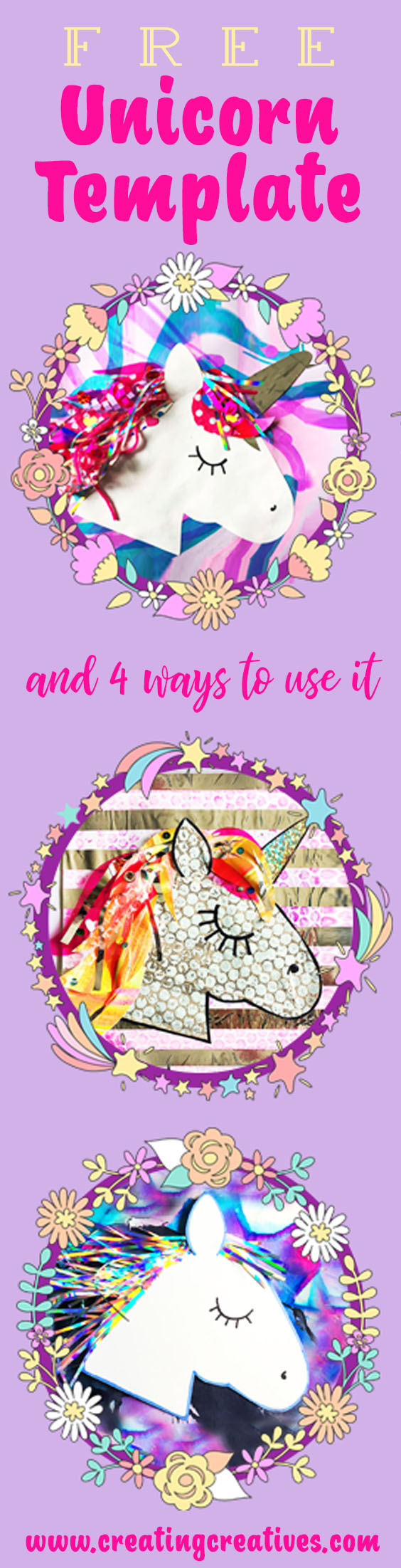 FREE Unicorn Printable | Fun Unicorn Craft For Kids | #unicornprintable #unicorncraft #unicornparty