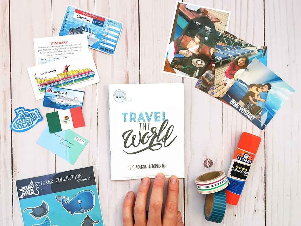 Kids Travel Journal Fill Out with Trip Memorabilia