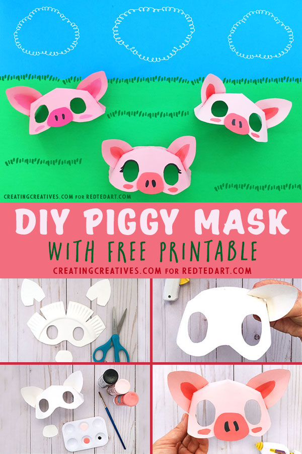 Paper Plate Pig Mask