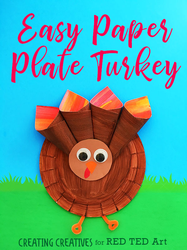 Easy DIY Paper Plate Turkey #paperplatecraft #turkeycraft