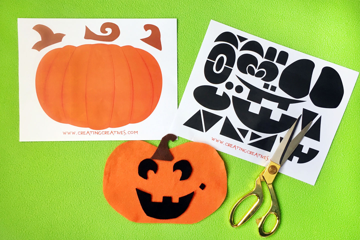 Halloween Coloring Pages and Halloween Felt Board Shapes