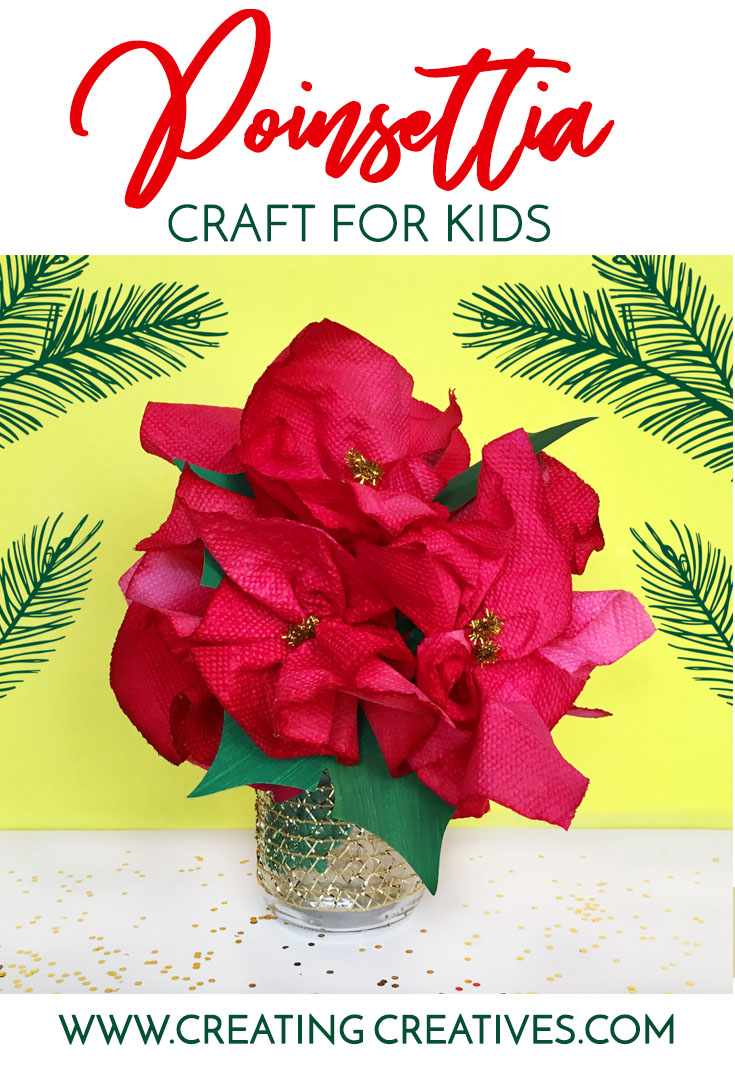 Poinsettia craft for kids pin