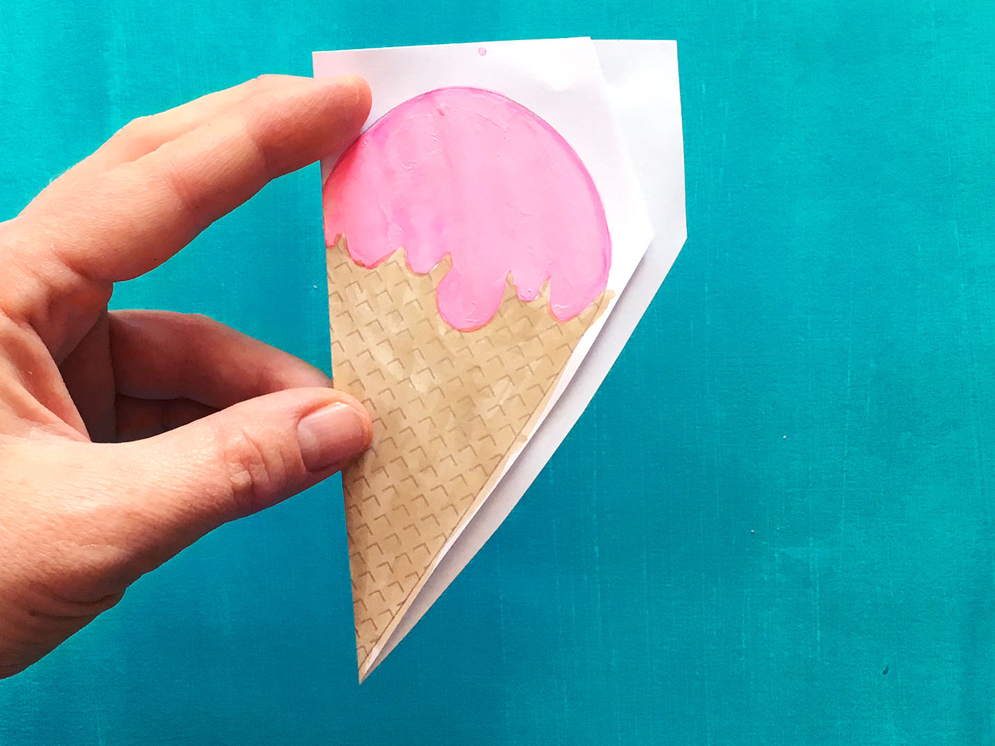 ice cream card fold