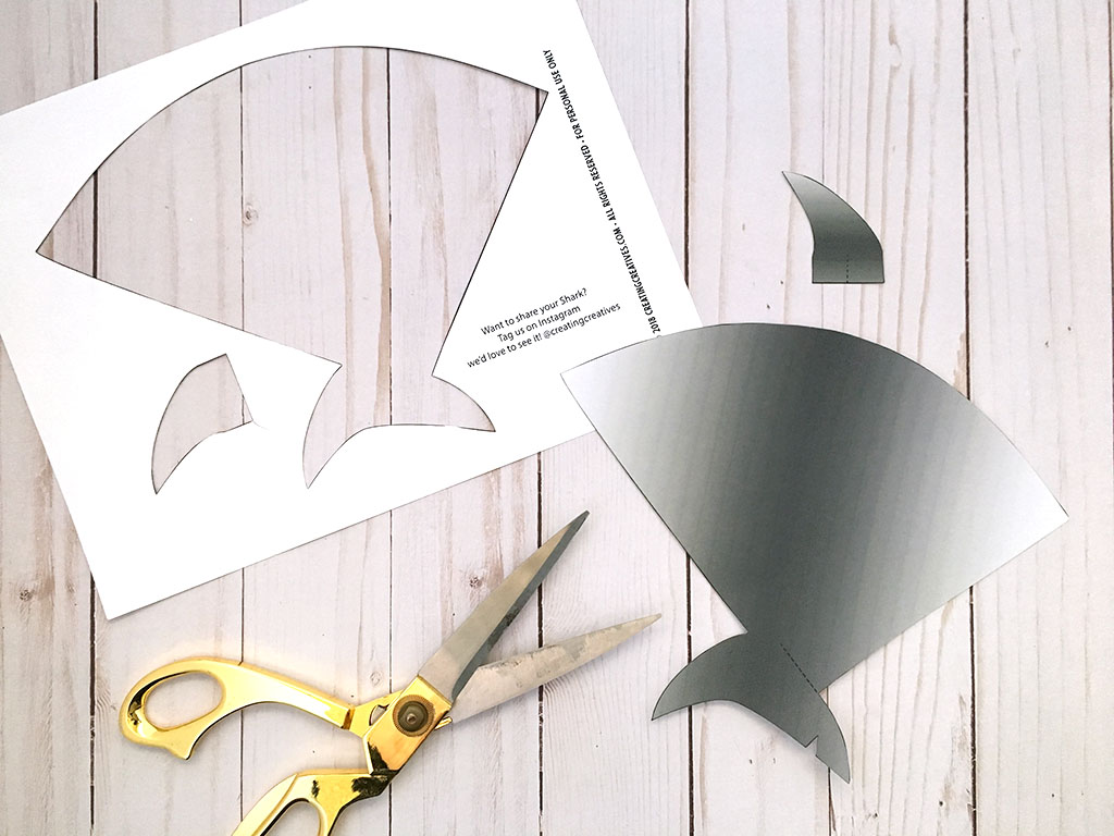 Shark Party Printable cut it out