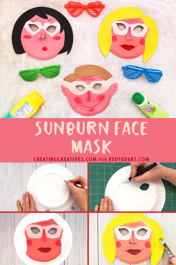 Summer Paper Plate Mask #paperplatemask #summercrats
