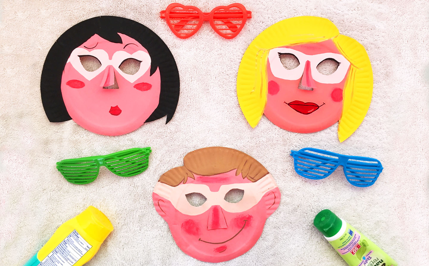 Summer Paper Plate Mask - Sunburn Mask