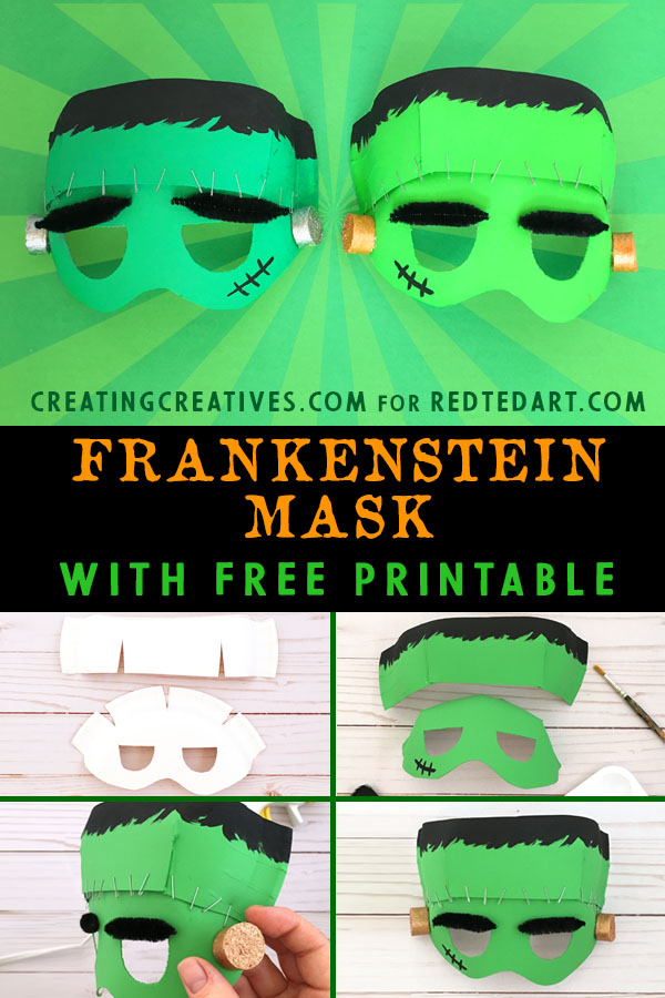 Easy DIY Frankenstein Mask #Frankensteinmask #Frankenstein #Paperplatemask #paperplatecraft