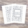 summer journal printable cover in black and white